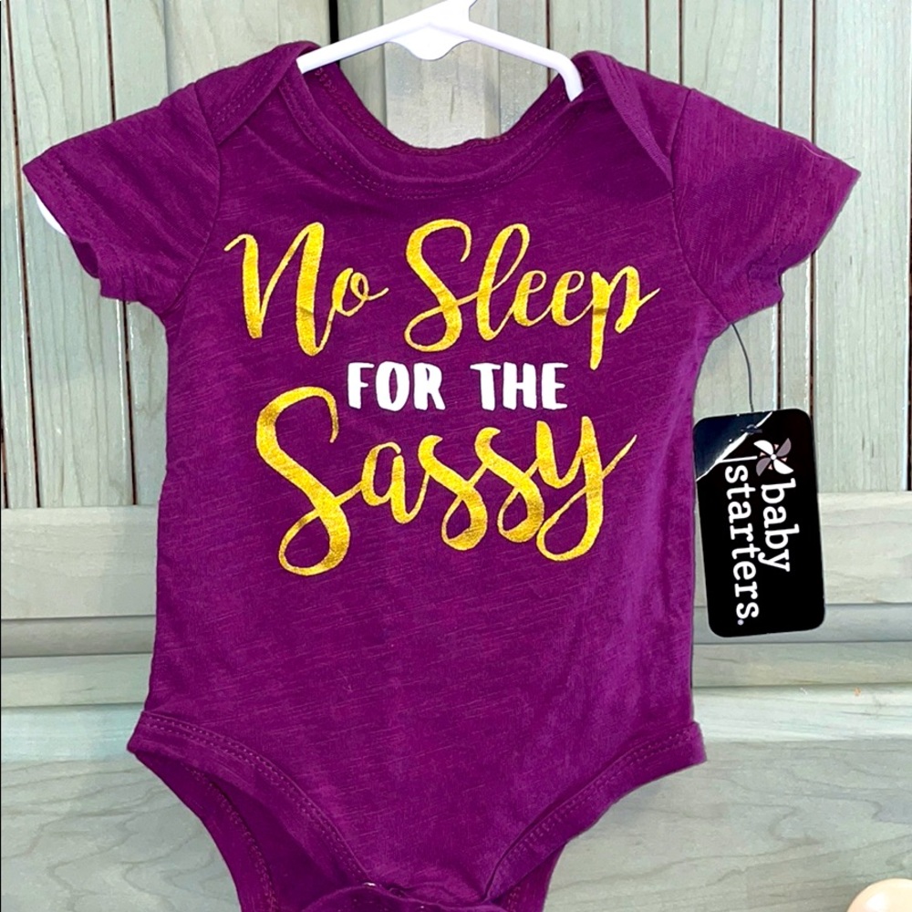 Boutique NWT 3 Month No Sleep for the Sassy Onesie
